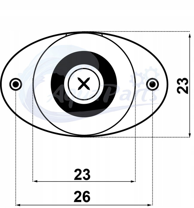 Komplet 8 rolek do kabiny prysznicowej AQUAFORM 23 mm