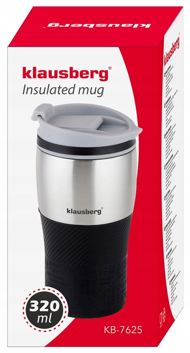 Kubek termiczny 320ml KLAUSBERG czarny KB-7625