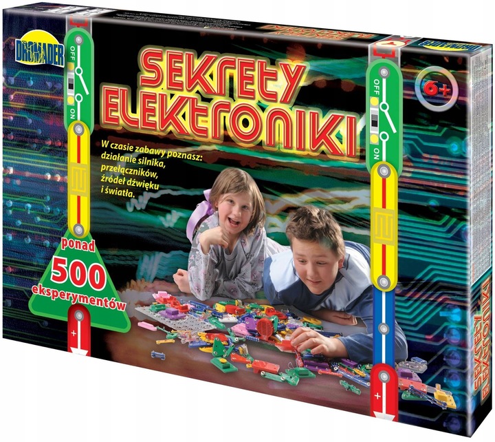9544 SEKRETY ELEKTRONIKI 500 EKSPERYMENTÓW NAUKA zestaw DROMADER