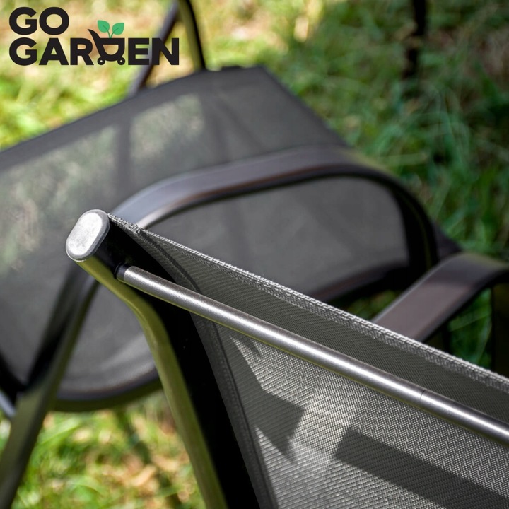 KRZESŁO OGRODOWE METALOWE TARASOWE BALKONOWE FOTEL TARAS BALKON SZARE 4 SZT