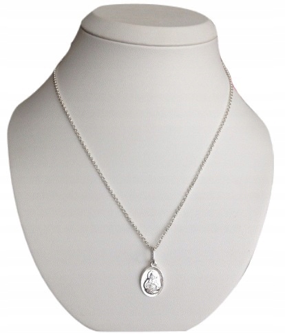 Łańcuszek Srebrny Medalik Komplet Srebrny (na PREZENT / KOMUNIA / Chrzest)