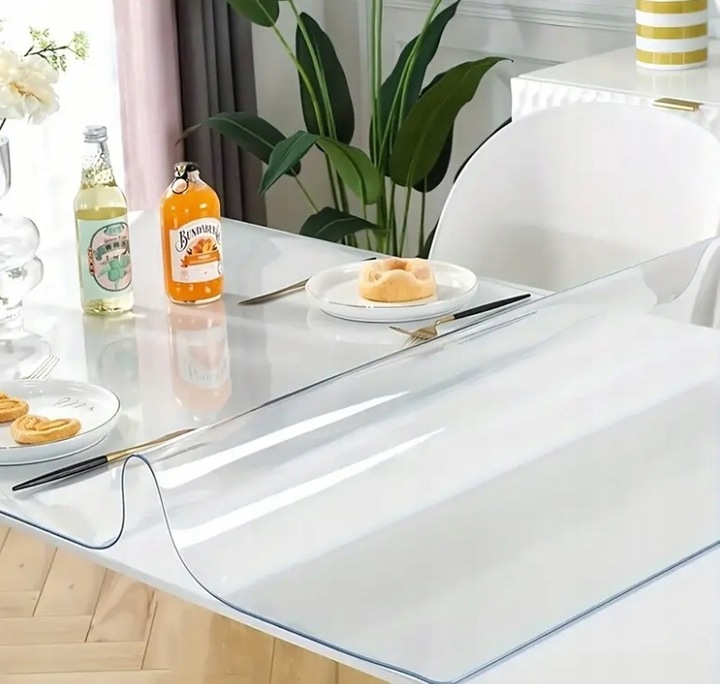 MATA OHRONNA NA STÓŁ BLAT PODKŁADKA PRZEZROCZYSTA MIĘKKIE SZKŁO 1MM 60X120