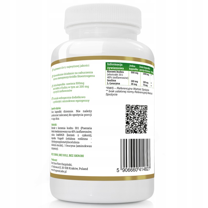 KUDZU ROOT Extract 500mg 40% isoflavones 3x60kaps
