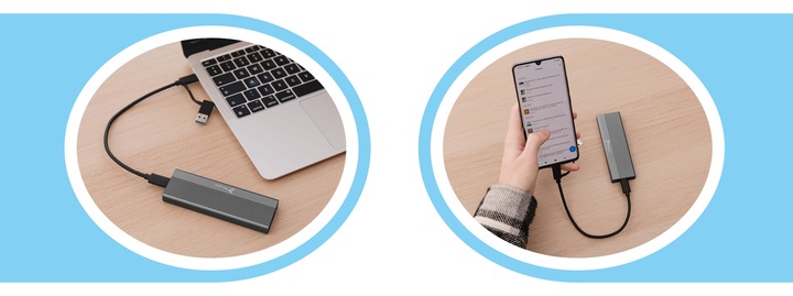 Obudowa na dysk SSD NVME PCIe M.2 USB-C 3.2 GEN2 Adapter Kieszeń M2 Reagle