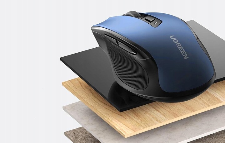 UGREEN ZESTAW BEZPRZEWODOWA MYSZKA KOMPUTEROWA 2.4GHZ Z BATERIE AA