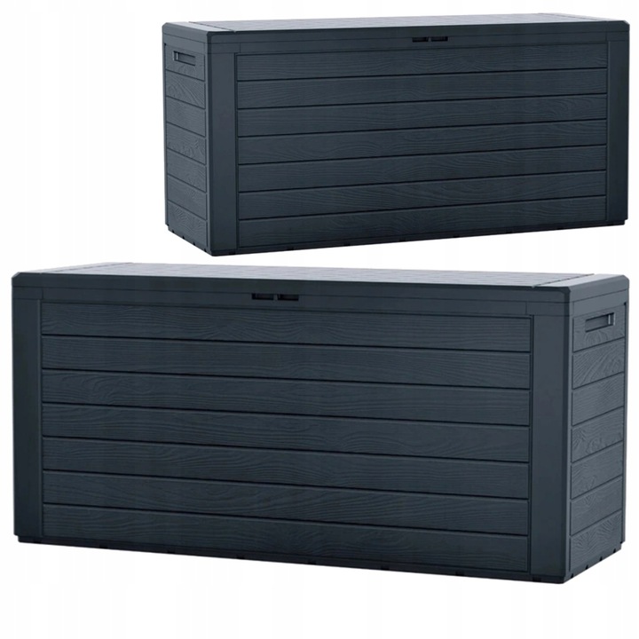 Skrzynia Ogrodowa 280L Brązowa Solidna Pojemna na Taras Balkonowa