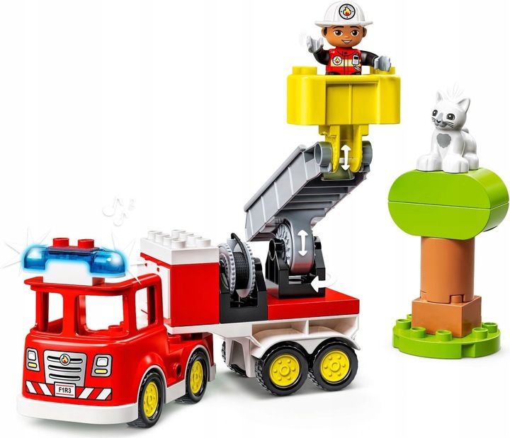 LEGO DUPLO 10969 Wóz Strażacki Samochód Straż Duże klocki Prezent od 2 lat