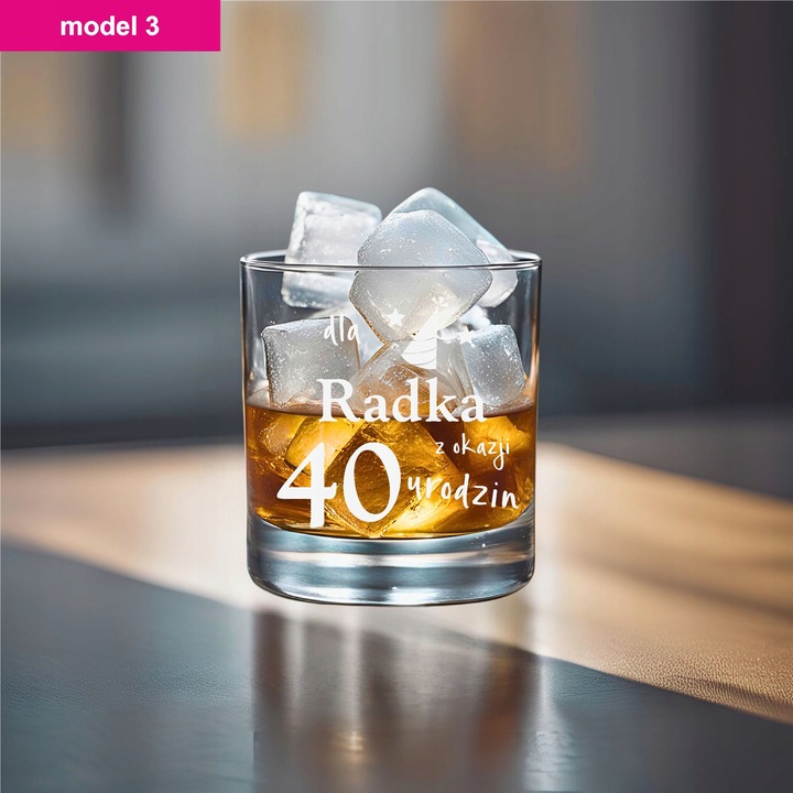 Prezent na 30 40 50 Urodziny Szklanki do Whisky z Personalizowanym Grawerem