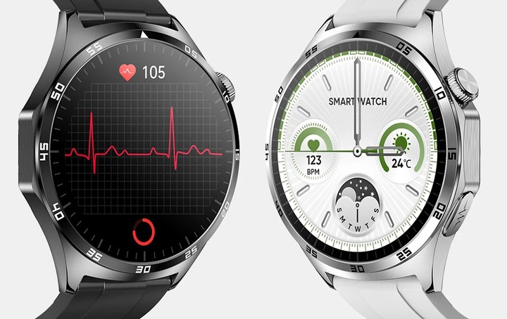 ZEGAREK MĘSKI SMARTWATCH DLA SENIORA EKG POMIAR CUKRU CIŚNIENIE TEMPERATURA