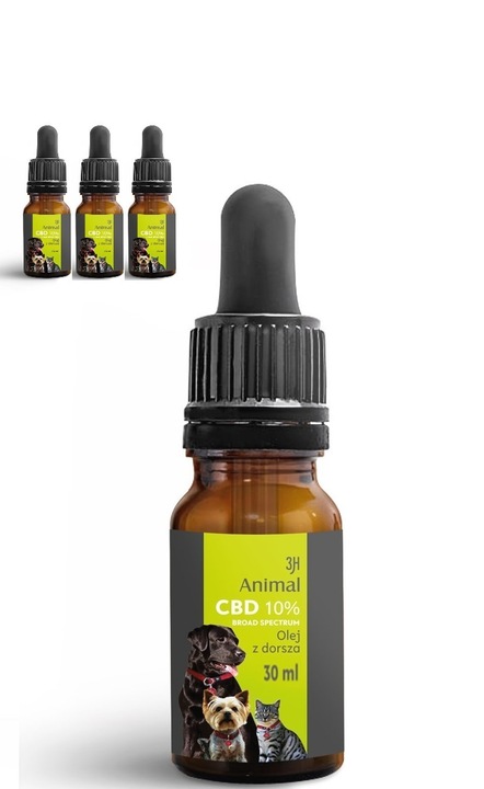 CBD 10% OLEJEK KONOPNY DLA PSÓW PSA KOTÓW KOTA 30ml BROAD SPECTRUM