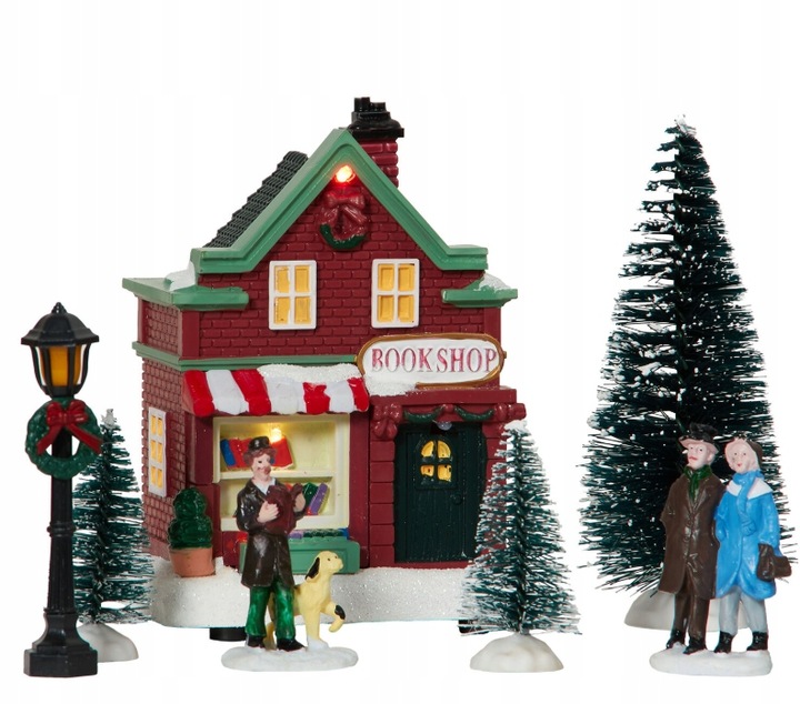 Wioska swiateczna LED Christmas Village zestaw 14 elementow z oswietleniem