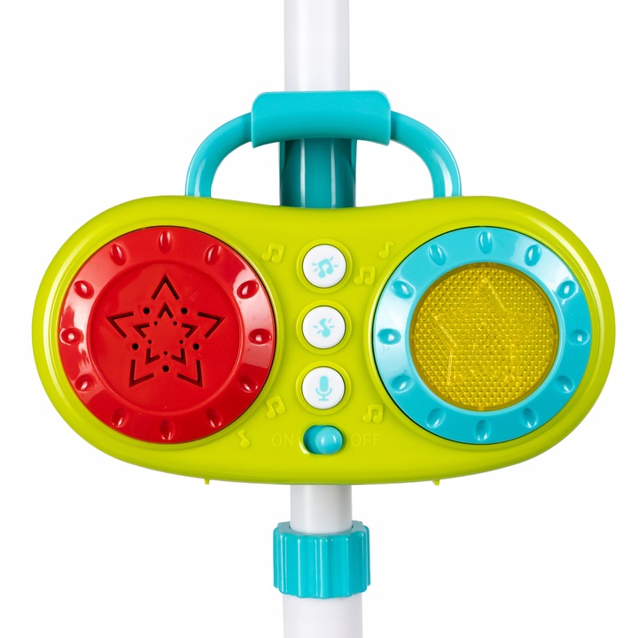 MIKROFON KARAOKE FUNKCJA NAGRYWANIA ZESTAW Z STATYWEM REGULACJA ŚWIATŁA LED