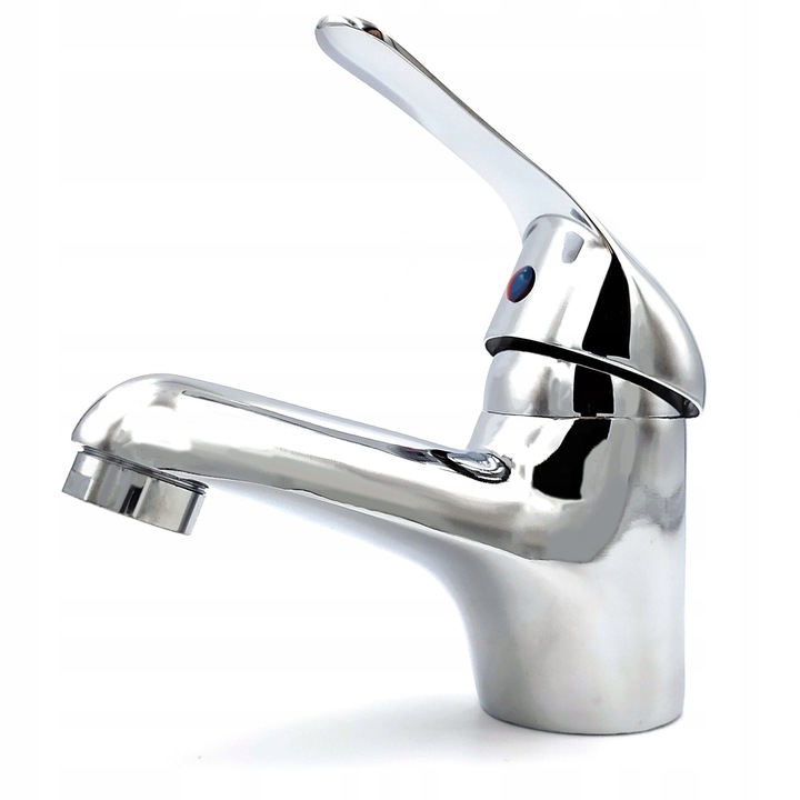 Bateria stojąca umywalkowa kran do umywalki zlewu chromowa niska nablatowa