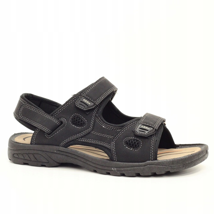 SANDAŁY MĘSKIE CZARNE SPORTOWE REGULACJA NA RZEP