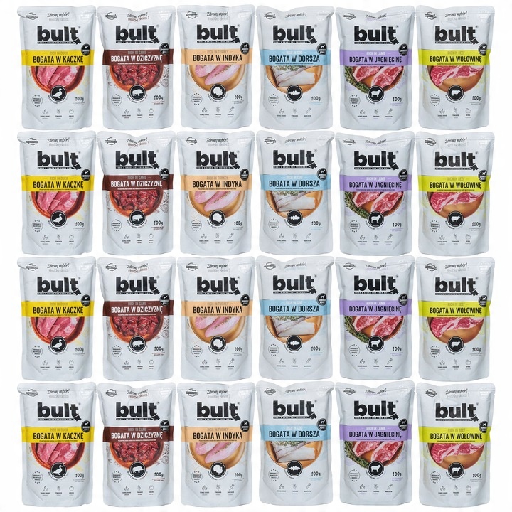 MOKRA KARMA DLA PSA BULT SASZETKI 30x 100g. MIĘSO ZESTAW MIX 6-SMAKÓW