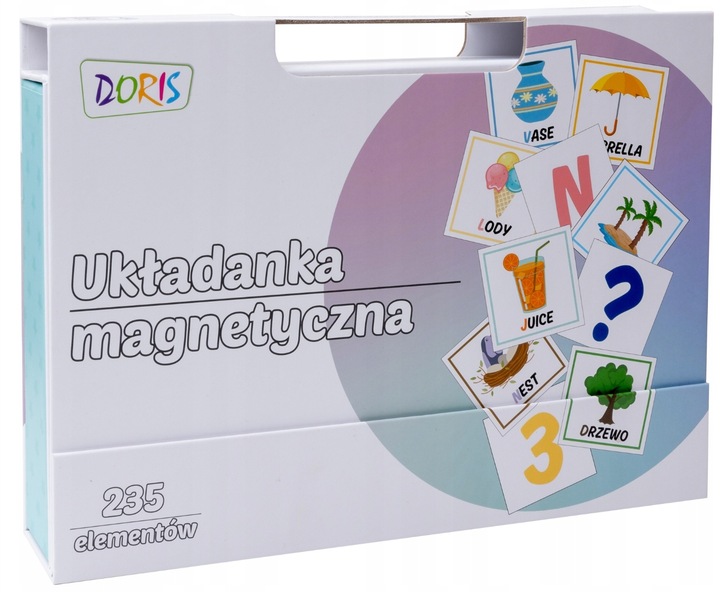 Tablica magnetyczna nauka alfabetu i matematyki litery cyfry 235 el.