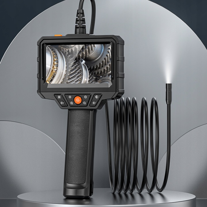 KAMERA INSPEKCYJNA WARSZTATOWA ENDOSKOP BOROSKOP IP67 DO RUR 5m LCD 4,3''