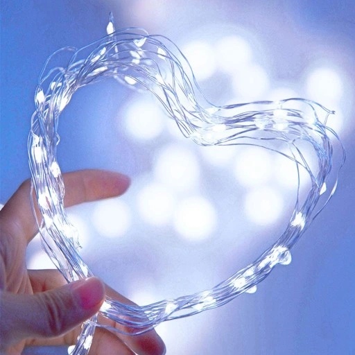 LAMPA SOLARNA GIRLANDA OGRODOWA 100 LED ZIMNA 12m