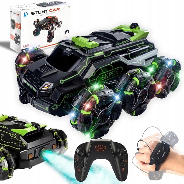 SAMOCHÓD ZDALNIE STEROWANY RC RĘKĄ GESTAMI PILOT AUTO PODŚWIETLENIE 4x4