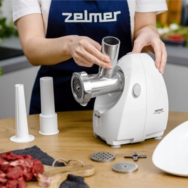 MOCNA MASZYNKA DO MIELENIA MIĘSA ZELMER ZMM4080B 1900W 3 SITKA