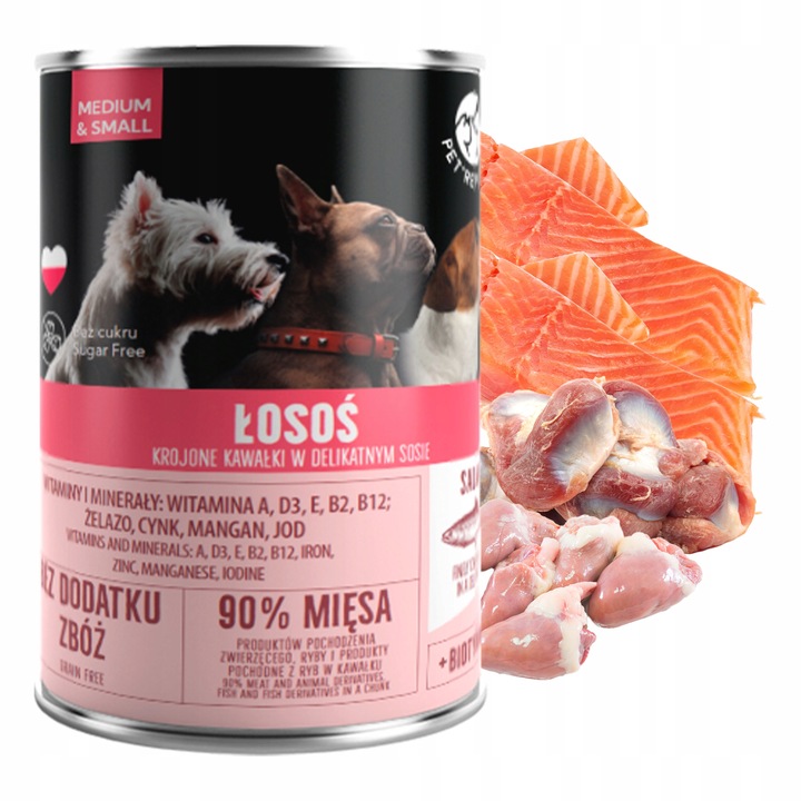 WIEJSKA ZAGRODA PET REPUBLIC Karma mokra dla psa MIX Smaków 12 x 400g