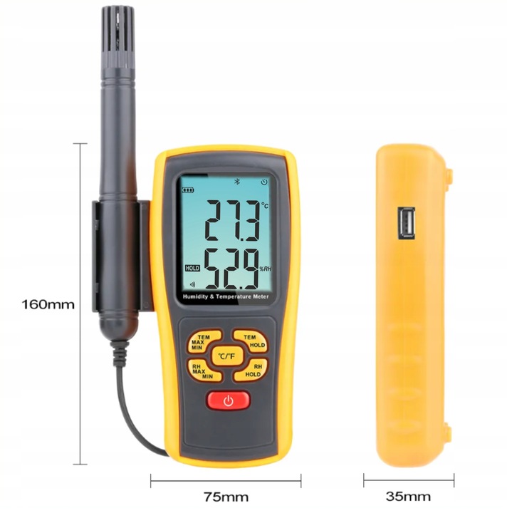 HIGROMETR MIERNIK WILGOTNOŚĆ TEMPERATURA POWIETRZA TERMOHIGROMETR BENETECH