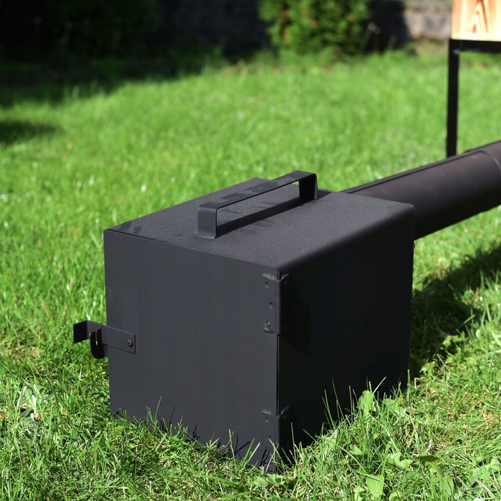 WĘDZARNIA DREWNIANA OGRODOWA SOLIDNA PREMIUM 60 CM PALENISKO XXL 30x30x35