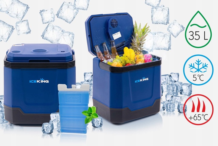 LODÓWKA TURYSTYCZNA 35L Z FUNKCJĄ GRZANIA 12V USB GŁOŚNIK BLUETOOTH +GRATIS