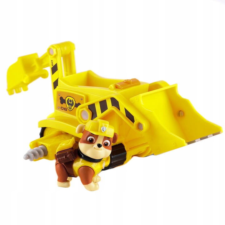 PSI PATROL Rubble spychacz transformujący+figurka SPIN MASTER ruchome łapy