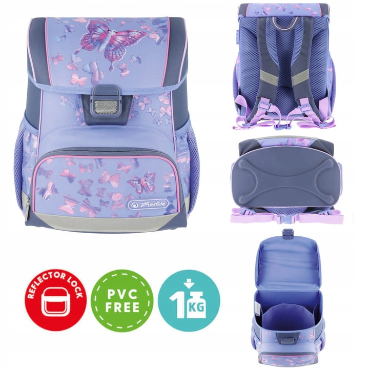 Tornister plecak szkolny Loop Butterfly Paradise + śniadaniówka HERLITZ