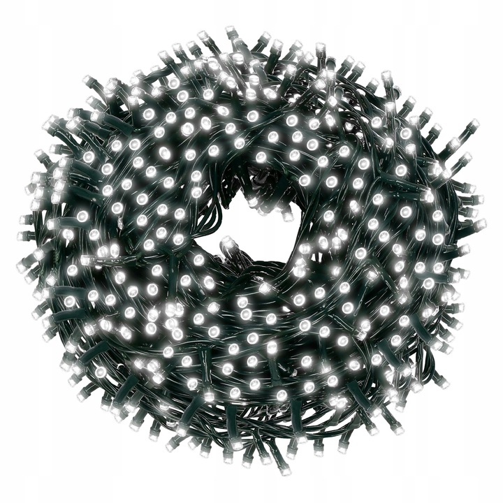 LAMPKI CHOINKOWE 1500 LED ZEWNĘTRZNE 121,5 M ŚWIATEŁKA STAŁE BIAŁE ZIMNE