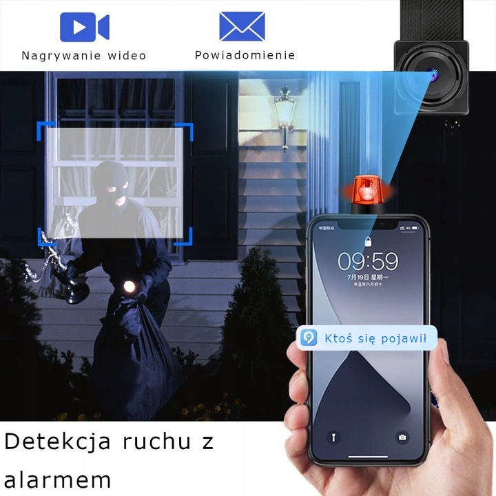 Mikro kamera szpiegowska FULL HD WiFi do smartfona