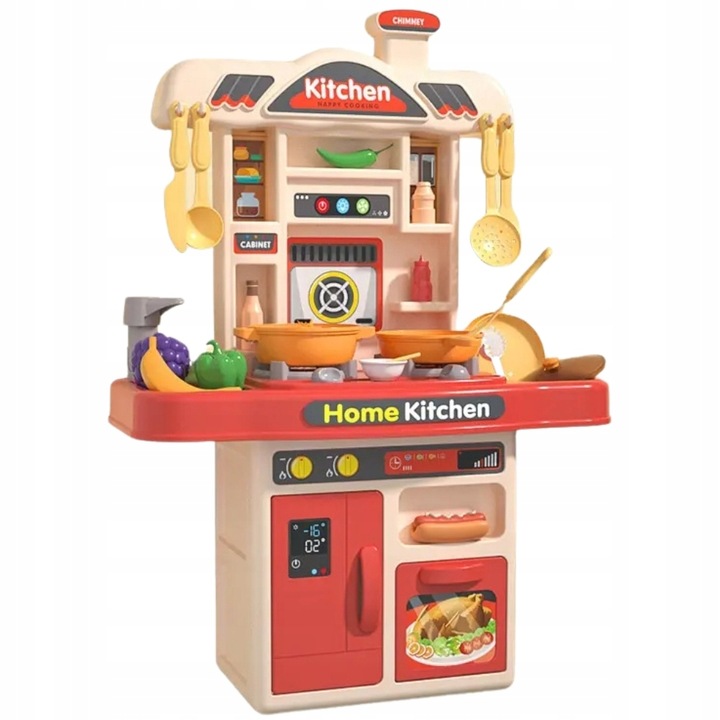 MINI KUCHNIA DLA DZIECI ROZWOJOWA KRAN PALNIKI PARA INTERAKTYWNA AKCESORIA