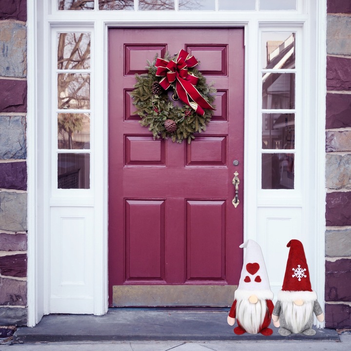 SKRZATY POD CHOINKĘ ŚWIĄTECZNE KRASNALE GNOMY OZDOBA NA ŚWIĘTA 2SZT KOMPLET