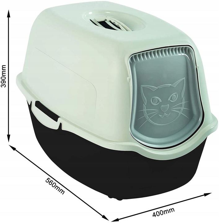 Kuweta dla kota zamknięta Rotho BAILEY zielona