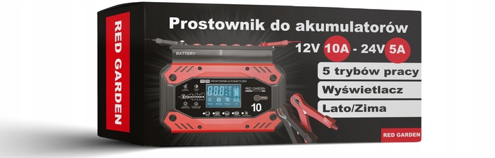 Prostownik SAMOCHODOWY AUTOMATYCZNY Z FUNKCJĄ NAPRAWY AKUMULATORÓW 12V 24V