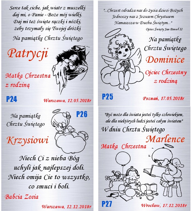 Srebrny Łańcuszek z Medalikiem SREBRO 925 Chrzest Komunia Grawer