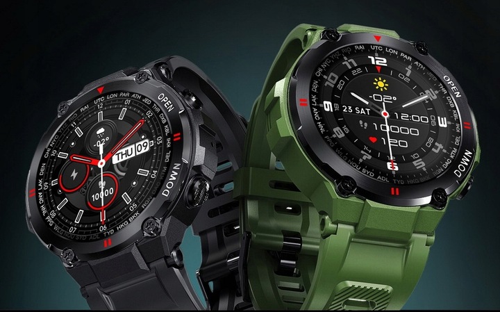 MOCNY WOJSKOWY ZEGAREK MĘSKI SMARTWATCH PULSOMETR ROZMOWY SMS POLSKIE MENU