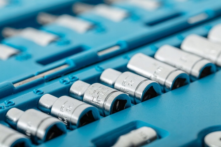 HOGERT ZESTAW KLUCZY NASADOWYCH 1/4" NASADKI BITY KLUCZE NASADOWE 46 szt.