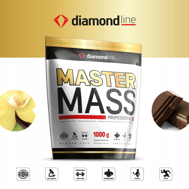Hi TEC DIAMOND LINE MASTER MASS 1000g GAINER MASA