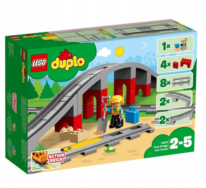 LEGO DUPLO TORY KOLEJOWE I WIADUKT ZESTAW 10872