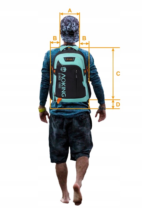 wszechstronny plecak miejski 27L zielony AOKING - idealny na codzienne