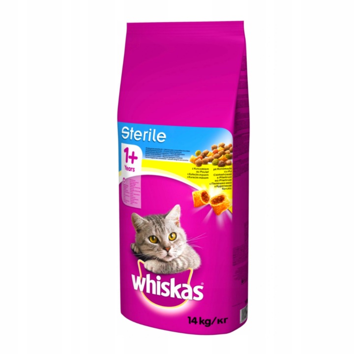 WHISKAS Sterile sucha karma z kurczakiem 14kg