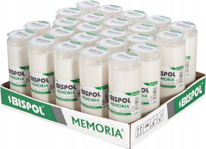 Wkłady olejowe zgrzewka 24 sztuk białe ø5,7 x 14,5 cm 3,5 dnia WO4