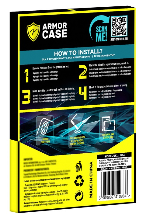 POKROWIEC ETUI OCHRONNE DO LENOVO M11 10.95" TB330FU TB330XU 2024 CZARNY