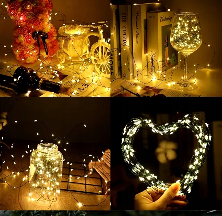 Lampki druciki mikro 500LED 50 METRÓW NA ZIELONYM KABLU