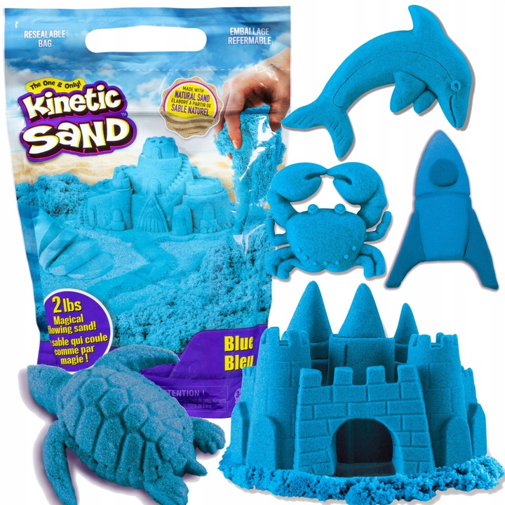 KINETIC SAND ŻYWE KOLORY NIEBIESKI PIASEK 930 G