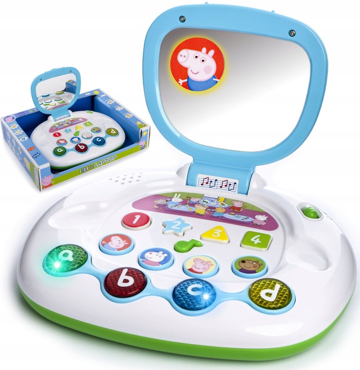 LAPTOP EDUKACYJNY DLA DZIECI po polsku INTERAKTYWNY KOMPUTER ŚWINKA PEPPA