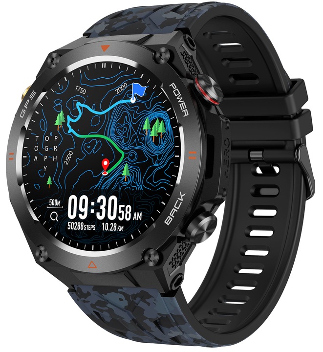 SMARTWATCH Zegarek GPS BAROMETR KOMPAS CIŚNIENIOMIERZ ROZMOWY