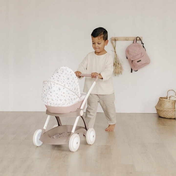 SMOBY BABY NURSE GŁĘBOKI WÓZEK DLA LALEK Z DASZKIEM GONDOLA REALISTYCZNY